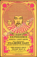 Scarce Signed AOR 2.90 Jimi Hendrix Fillmore East Poster