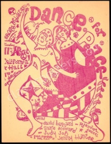 California Hall Angry Arts Dance for Peace Handbill