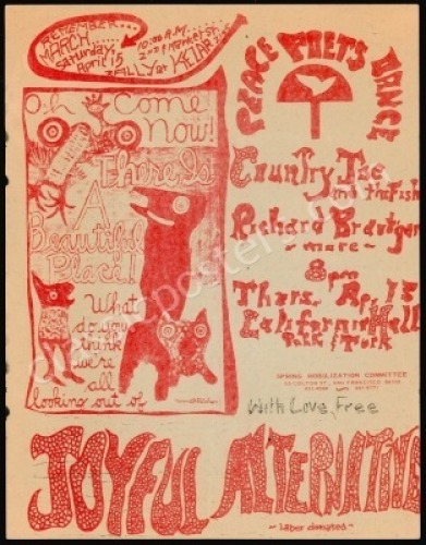 Scarce Peace Poets Dance Handbill