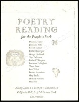 California Hall Poetry Reading Handbill