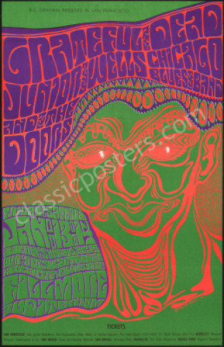 Superb First Print BG-45 Grateful Dead Poster