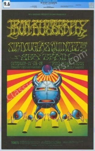 Uncommon Certified BG-141 Iron Butterfly Poster