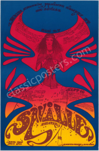 Superb Jimi Hendrix Saville Theater Poster