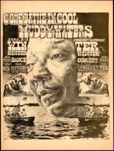 Scarce Newsprint Muddy Waters Poster