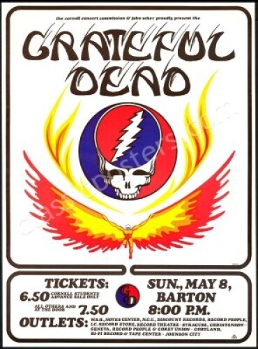 Fantastic 1977 Grateful Dead Barton Hall Poster