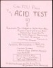 Stellar Carthay Studios Acid Test Handbill