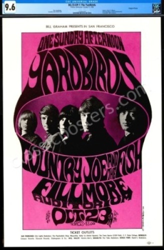 Scarce Certified Original BG-33The Yardbirds Poster