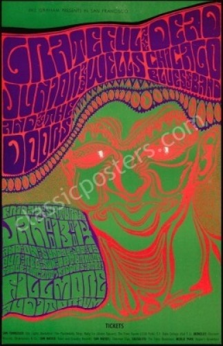 Popular Original BG-45 Grateful Dead Poster