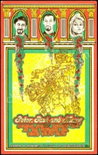 Peter, Paul and Mary Sacramento Handbill