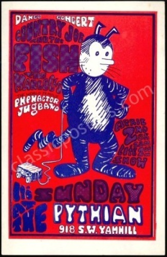 Country Joe Pythian Ballroom Handbill