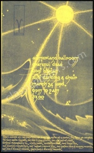 Beautiful Grateful Dead Winterland Handbill