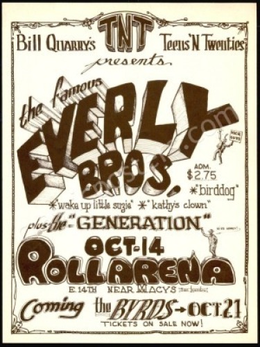 Everly Brothers Rollarena Handbill