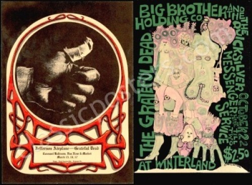 Two Grateful Dead Handbills