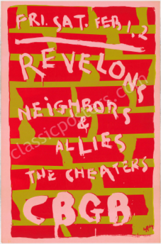Rare 1979 CBGB Revlons Silkscreen Poster