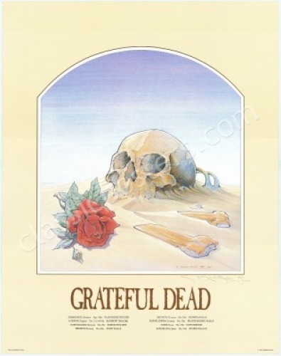 Signed 1981 Grateful Dead European Tour Poster