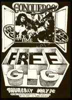 Conqueroo Free Gig Vulcan Gas Handbill