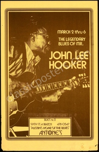 Popular John Lee Hooker Antones Poster