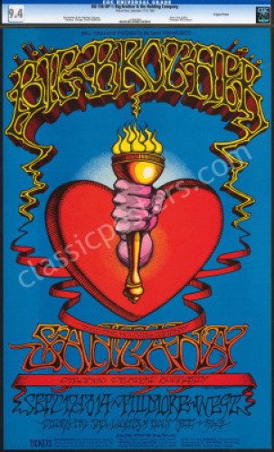 Popular Near Mint BG-136 Heart and Torch Poster