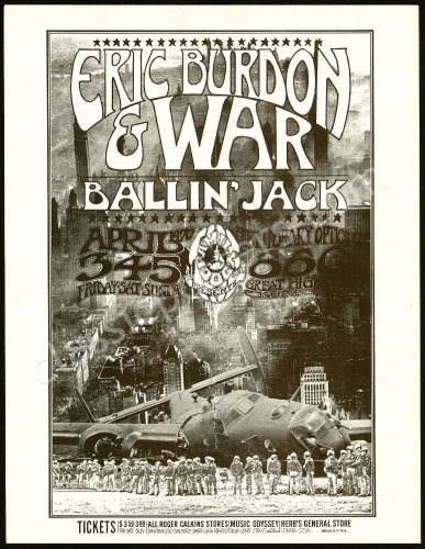 Very Nice Eric Burdon Great Highway Handbill