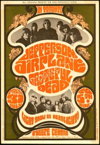 Rare BG-74 Grateful Dead Toronto Poster