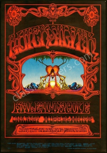 Scarce Original FD-101 Quicksilver Messenger Service Poster