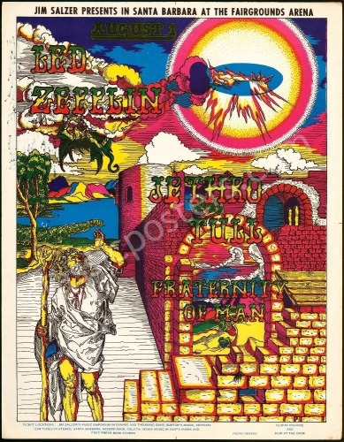 Scarce Original AOR 3.41 Led Zeppelin Poster