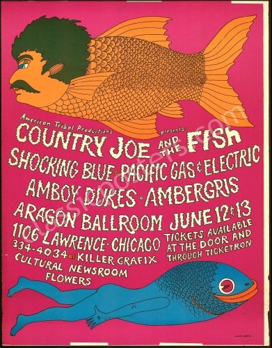 Scarce AOR 4.208 1970 Aragon Ballroom Poster