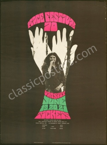 Lovely 1970 Toronto Peace Festival Poster