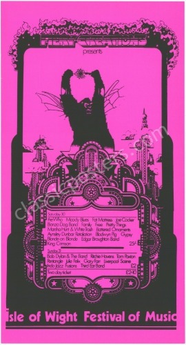 Day Glo Isle of Wight Festival Poster