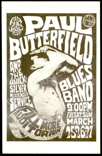 Desirable FD-3 Paul Butterfield Handbill