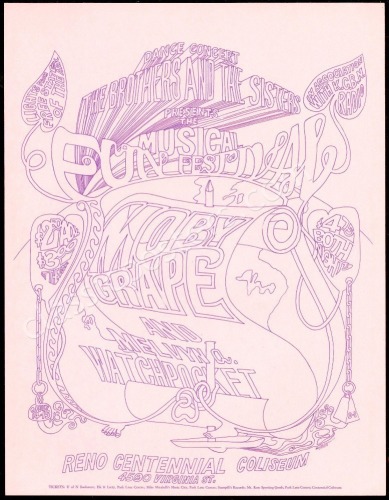 1967 Moby Grape Reno Handbill