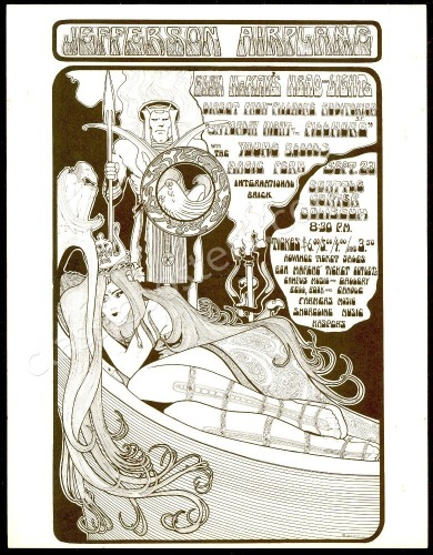 Rare Jefferson Airplane Seattle Handbill