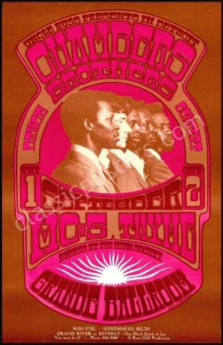 Grande Ballroom The Chambers Brothers Poster