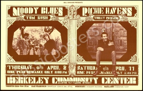 Original BG-215A Moody Blues Poster