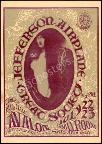 Splendid Original FD-17 Jefferson Airplane Poster