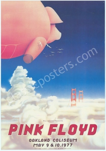 Very Nice AOR 4.47 Pink Floyd Oakland Poster