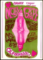 1966 Moby Grape California Hall Poster