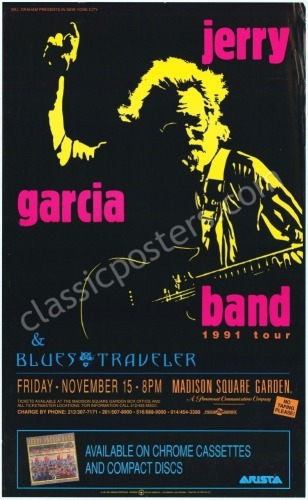 Jerry Garcia Band 1991 Tour Poster