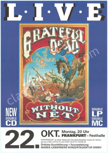 1990 Grateful Dead Frankfurt Poster