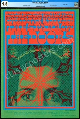 Rare Mint Certified Original FD-50 The Doors Poster