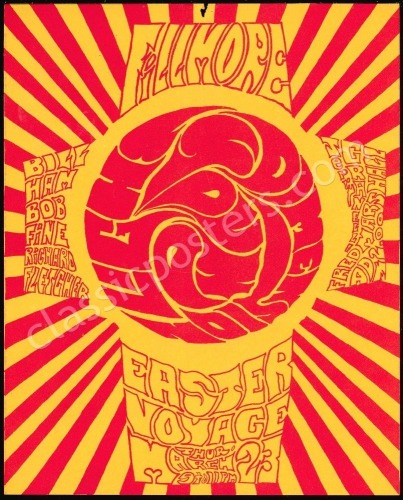 Beautiful AOR 2.82 The Fillmore Handbill