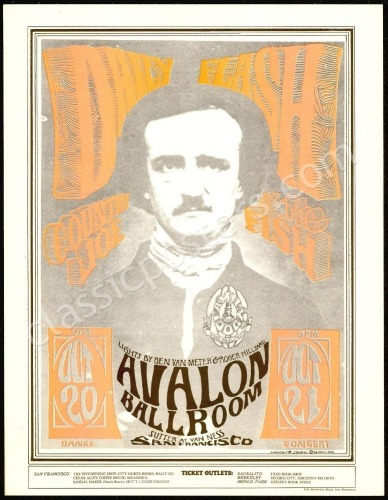 Orange Variant FD-31 Edgar Allen Poe Handbill