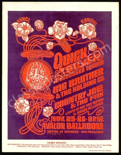 Beautiful FD-36 Quicksilver Messenger Service Handbill