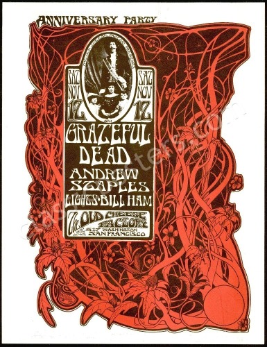 Gorgeous AOR 2.185 Grateful Dead Cheese Factory Handbill