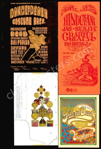 Four Assorted Grateful Dead Handbills