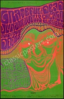 Scarce Type 1 Original BG-45 Grateful Dead Poster