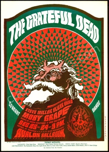 Popular FD-40 Grateful Dead Hippie Santa Poster