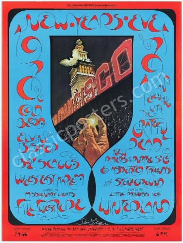 Signed BG-263 Grateful Dead New Years Poster