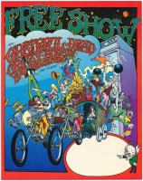 Rare 1970 Greg Irons Grateful Dead Free Show Poster