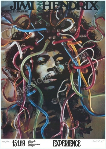 Popular AOR 3.185 Jimi Hendrix Reprint Poster